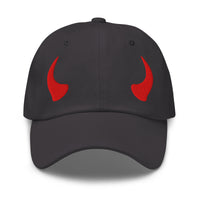Red Devil Horns embroidered dad hat, product image 7
