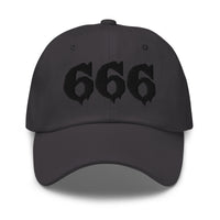 Black 666 embroidered dad hat, product image 7
