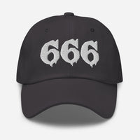 White 666 embroidered dad hat, product image 7