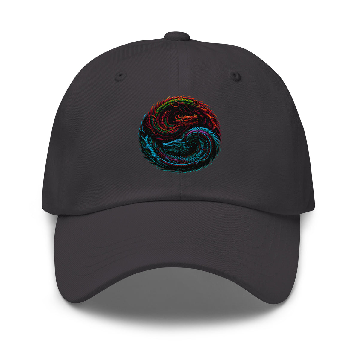 Yin Yang Dragon embroidered dad hat, product image 6