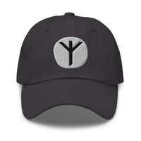 Algiz Rune Hat Viking Protection Symbol Norse Embroidered Dad Cap Gothic Renaissance Fair embroidered dad hat, product image 6