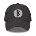 Berkano Rune Hat Viking Growth Rebirth Symbol Norse Embroidered Dad Cap Gothic Black Metal embroidered dad hat, product image 6