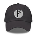 Fehu Rune Hat Viking Wealth Prosperity Symbol Norse Embroidered Dad Cap Gothic Black Metal embroidered dad hat, product image 6