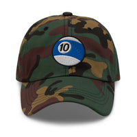 Ten – Ball Billiards embroidered dad hat, product image 7