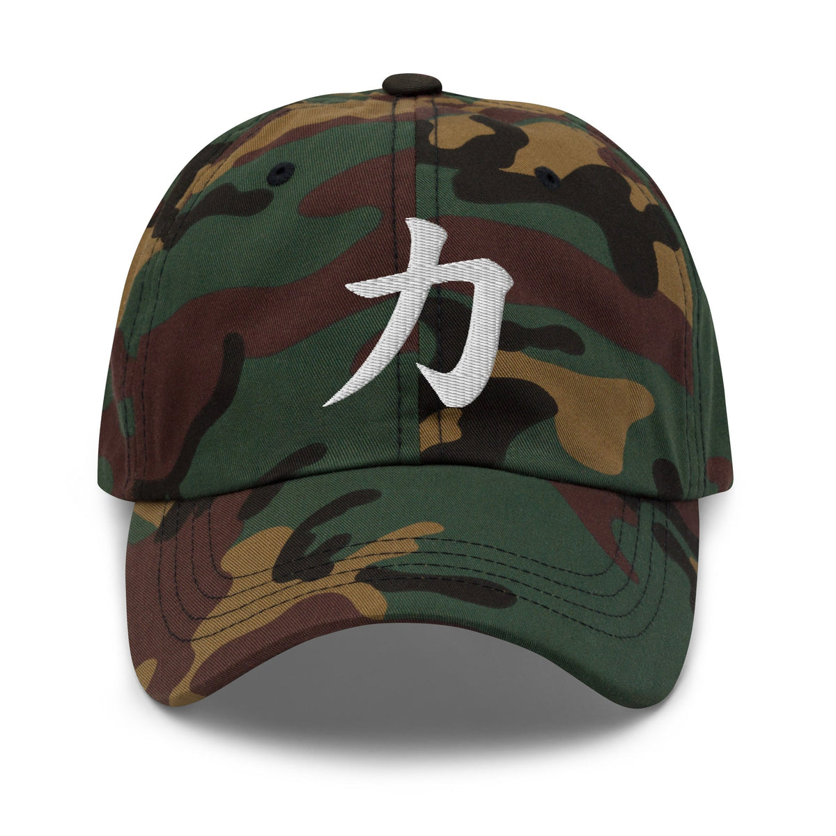 Japanese Kanji Power Cap (力) – White Embroidered Anime Symbol embroidered dad hat, product image 7