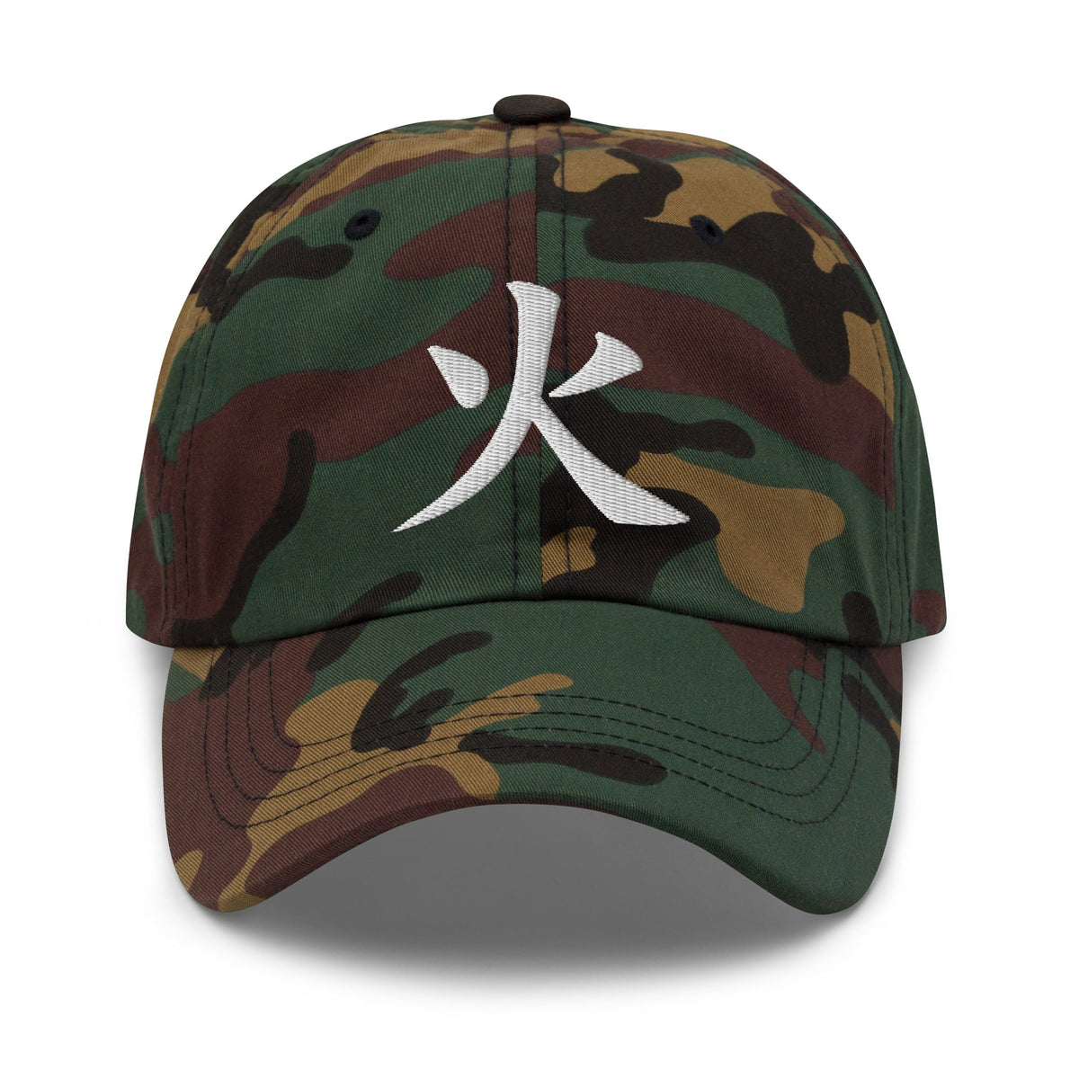 Japanese Kanji Fire Cap 火 – White Embroidered Anime Symbol embroidered dad hat, product image 7