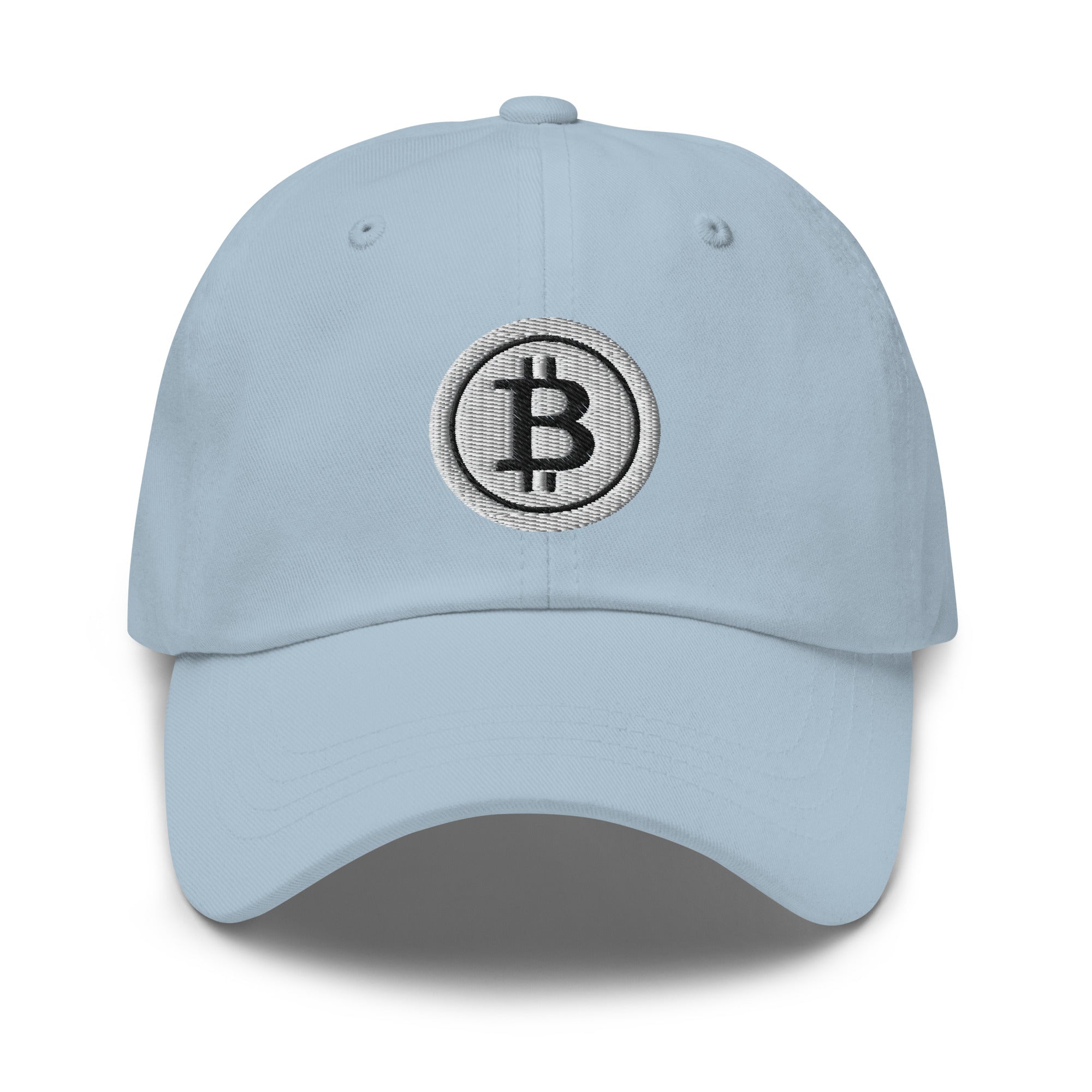 White BTC Bitcoin Crypto Symbol Digital Asset Baseball Cap Dad hat