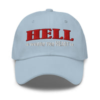 Hell Is Where The Heart Is Hat – Satanic Occult Embroidered Dad Cap, Gothic Alternative Unisex Baseball Hat for Dark Fashion Fans embroidered dad hat, product image 9