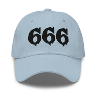 Black 666 embroidered dad hat, product image 9