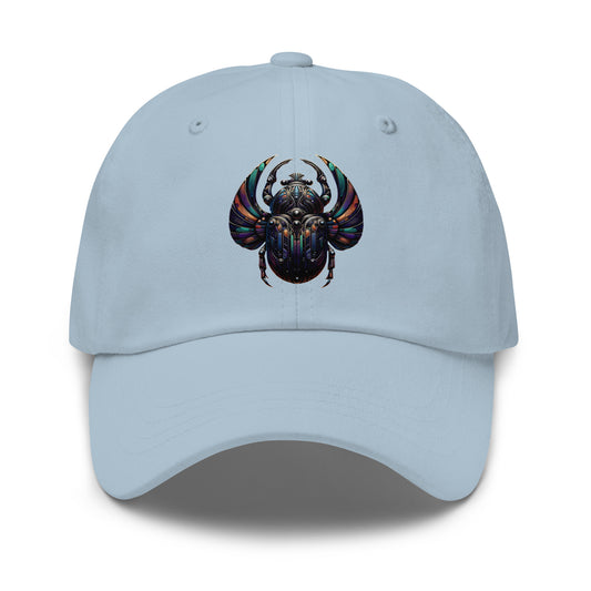 Mechanical Scarab Beetle embroidered dad hat, product image 1