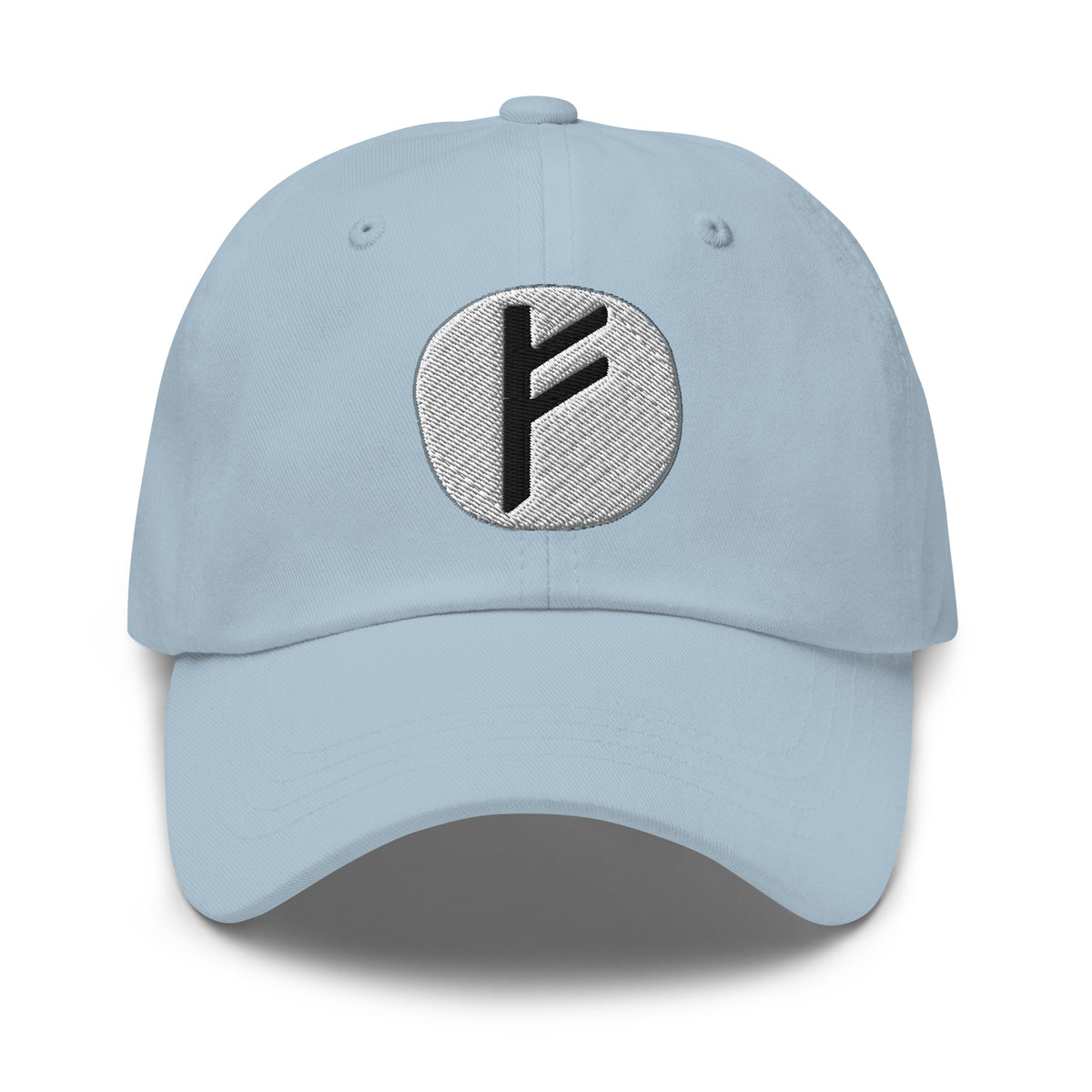 Fehu Rune Hat Viking Wealth Prosperity Symbol Norse Embroidered Dad Cap Gothic Black Metal embroidered dad hat, product image 8