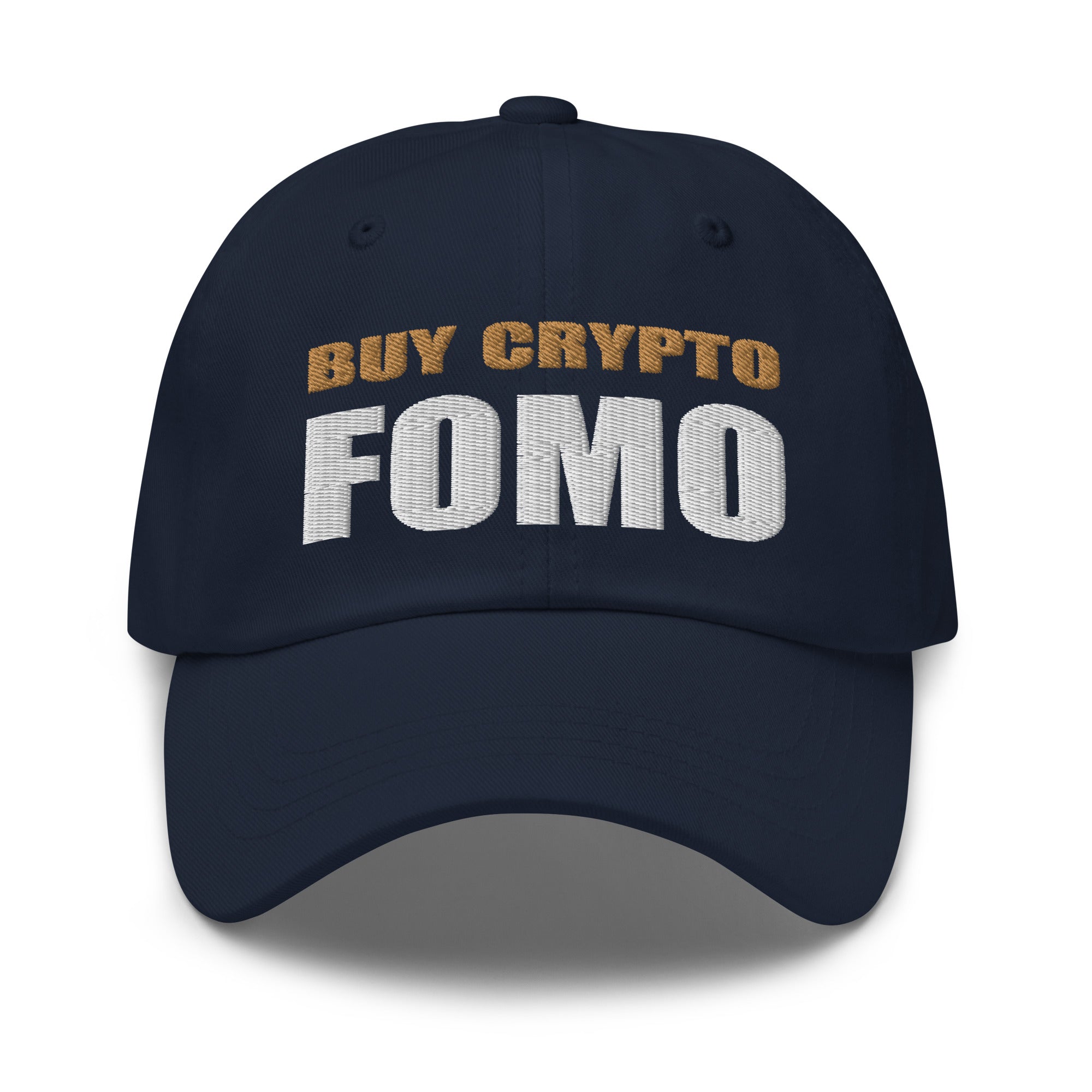 Buy Crypto Now and FOMO In Bitcoin Ethereum Baseball Cap Dad hat