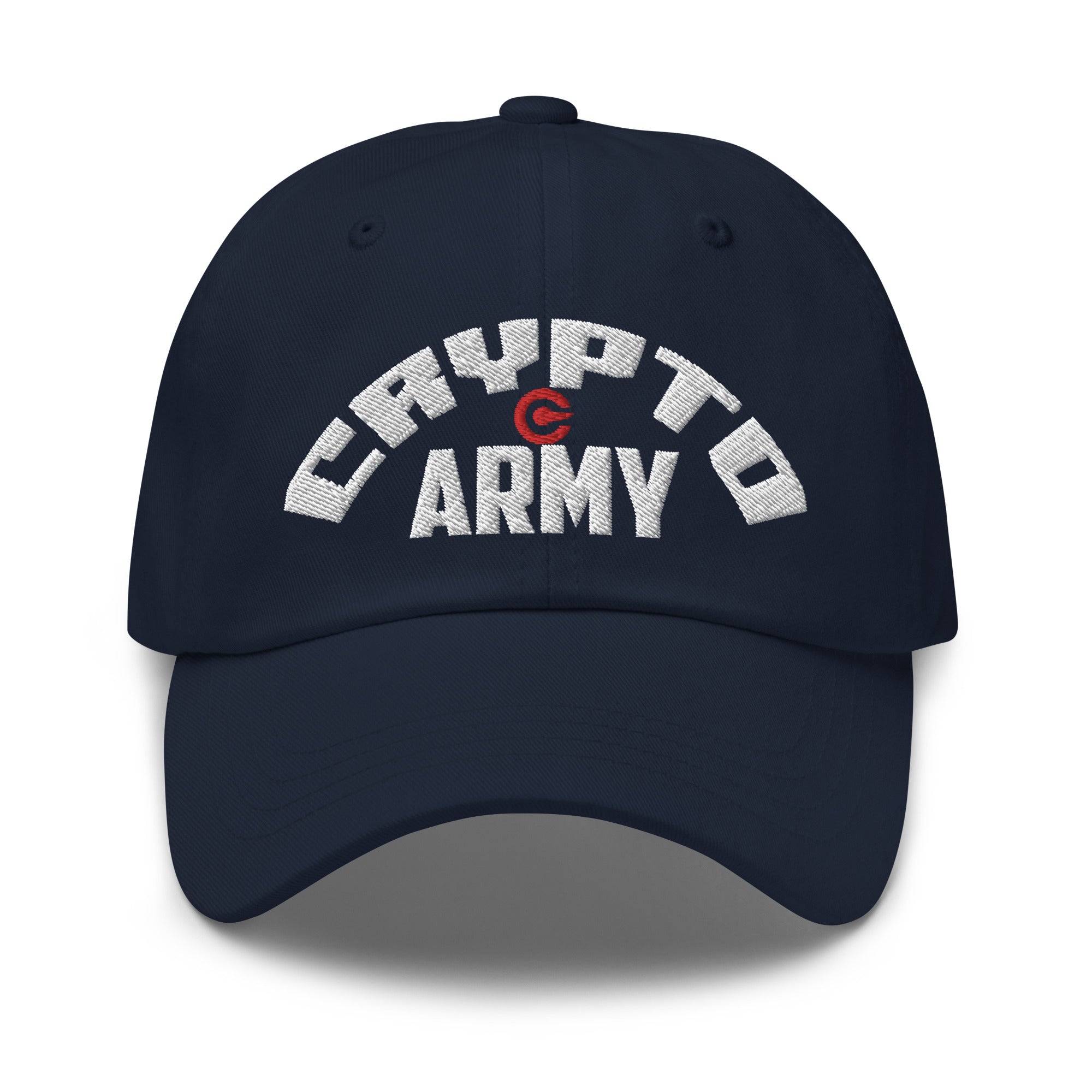 Crypto Army Curved Cryptocurrency Symbol Baseball Cap Dad hat