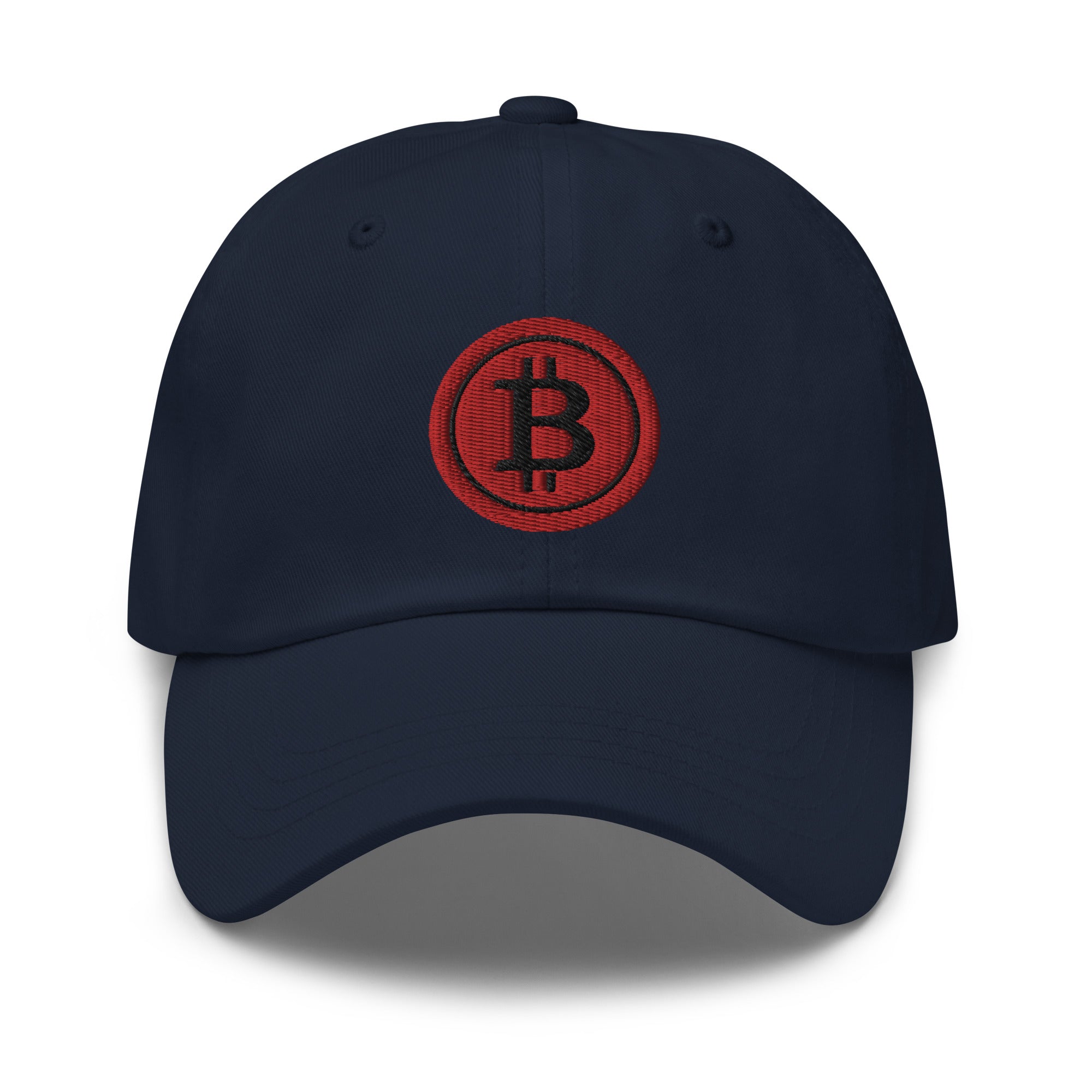 Red BTC Bitcoin Crypto Symbol Digital Asset Baseball Cap Dad hat