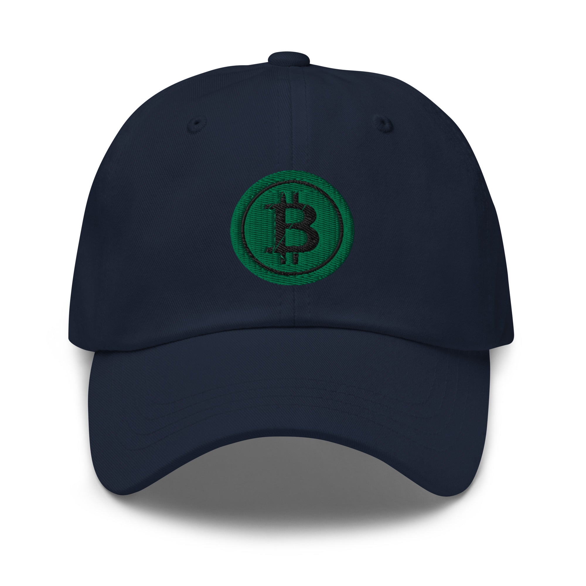 Green BTC Bitcoin Crypto Symbol Digital Asset Baseball Cap Dad hat