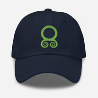 Green Viking Troll Cross Norse embroidered dad hat, product image 4