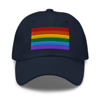 LGBTQ+ Rainbow Flag Gay Pride embroidered dad hat, product image 5