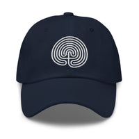 Ancient Labyrinth Maze Symbol embroidered dad hat, product image 4
