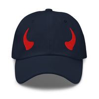 Red Devil Horns embroidered dad hat, product image 4