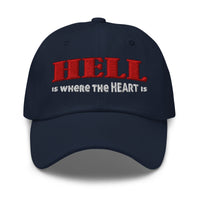Hell Is Where The Heart Is Hat – Satanic Occult Embroidered Dad Cap, Gothic Alternative Unisex Baseball Hat for Dark Fashion Fans embroidered dad hat, product image 4