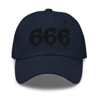 Black 666 embroidered dad hat, product image 4