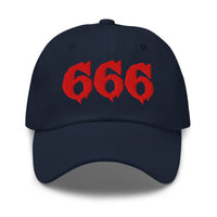 Red 666 embroidered dad hat, product image 4
