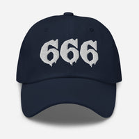 White 666 embroidered dad hat, product image 4
