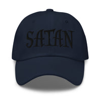 Black Satan Pure Evil embroidered dad hat, product image 4