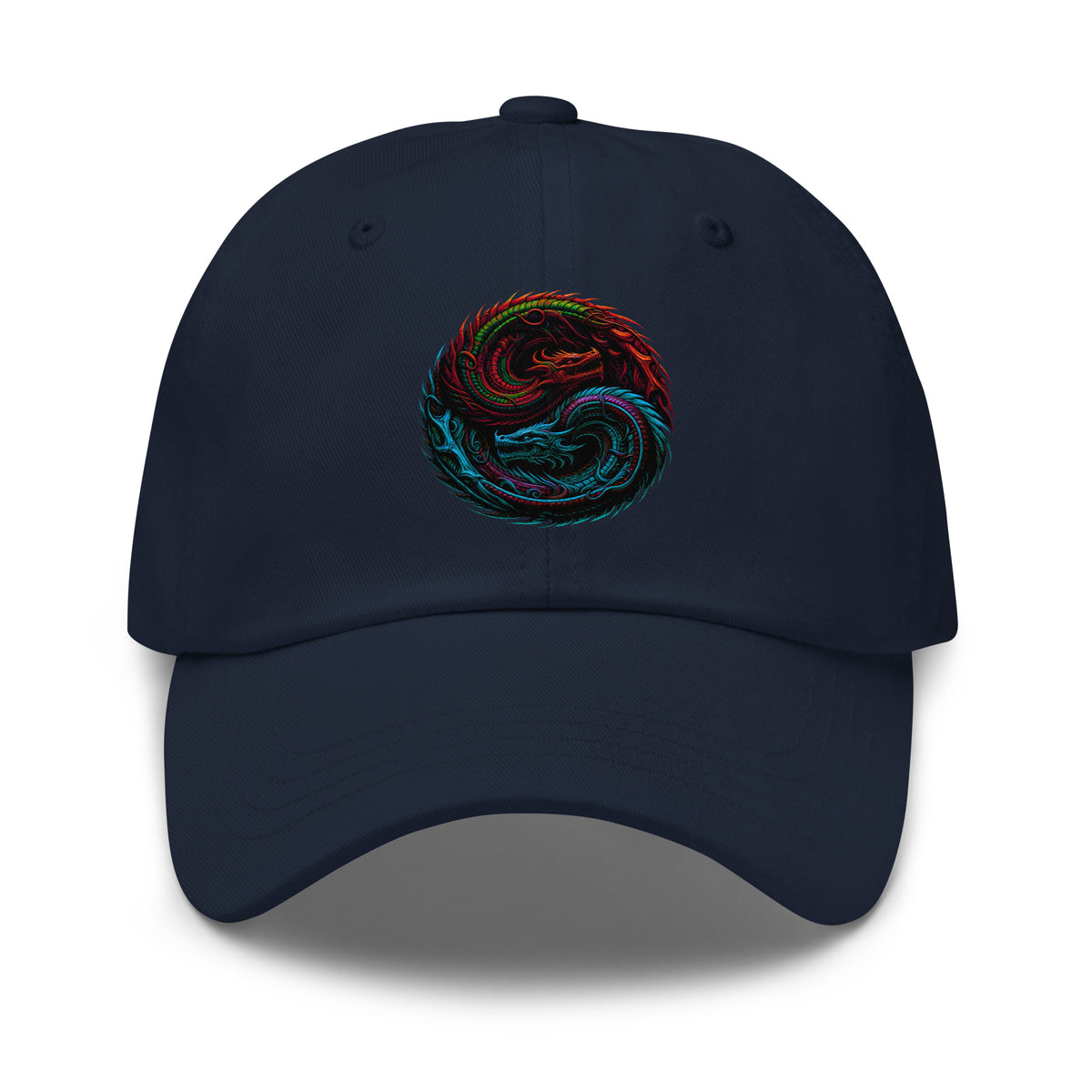 Yin Yang Dragon embroidered dad hat, product image 4