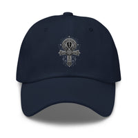 Occult Ankh Symbol embroidered dad hat, product image 4