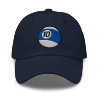Ten – Ball Billiards embroidered dad hat, product image 4