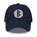 Berkano Rune Hat Viking Growth Rebirth Symbol Norse Embroidered Dad Cap Gothic Black Metal embroidered dad hat, product image 4