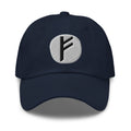 Fehu Rune Hat Viking Wealth Prosperity Symbol Norse Embroidered Dad Cap Gothic Black Metal embroidered dad hat, product image 4