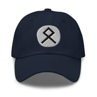 Othala Rune Hat Viking Heritage Symbol Norse Embroidered Dad Cap Gothic Black Metal embroidered dad hat, product image 4