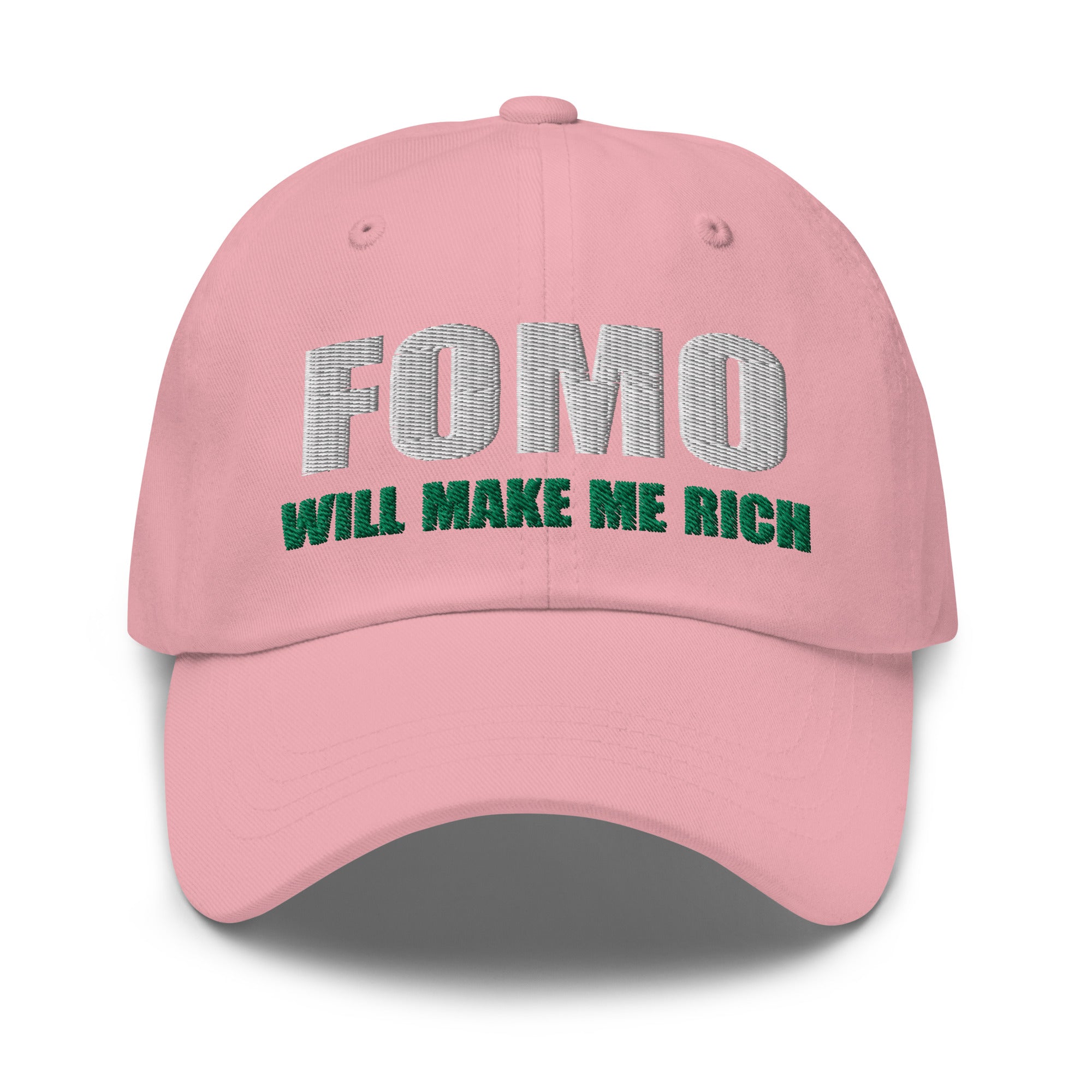 FOMO In Crypto Will Make Me Rich Bitcoin Bull Run Baseball Cap Dad hat