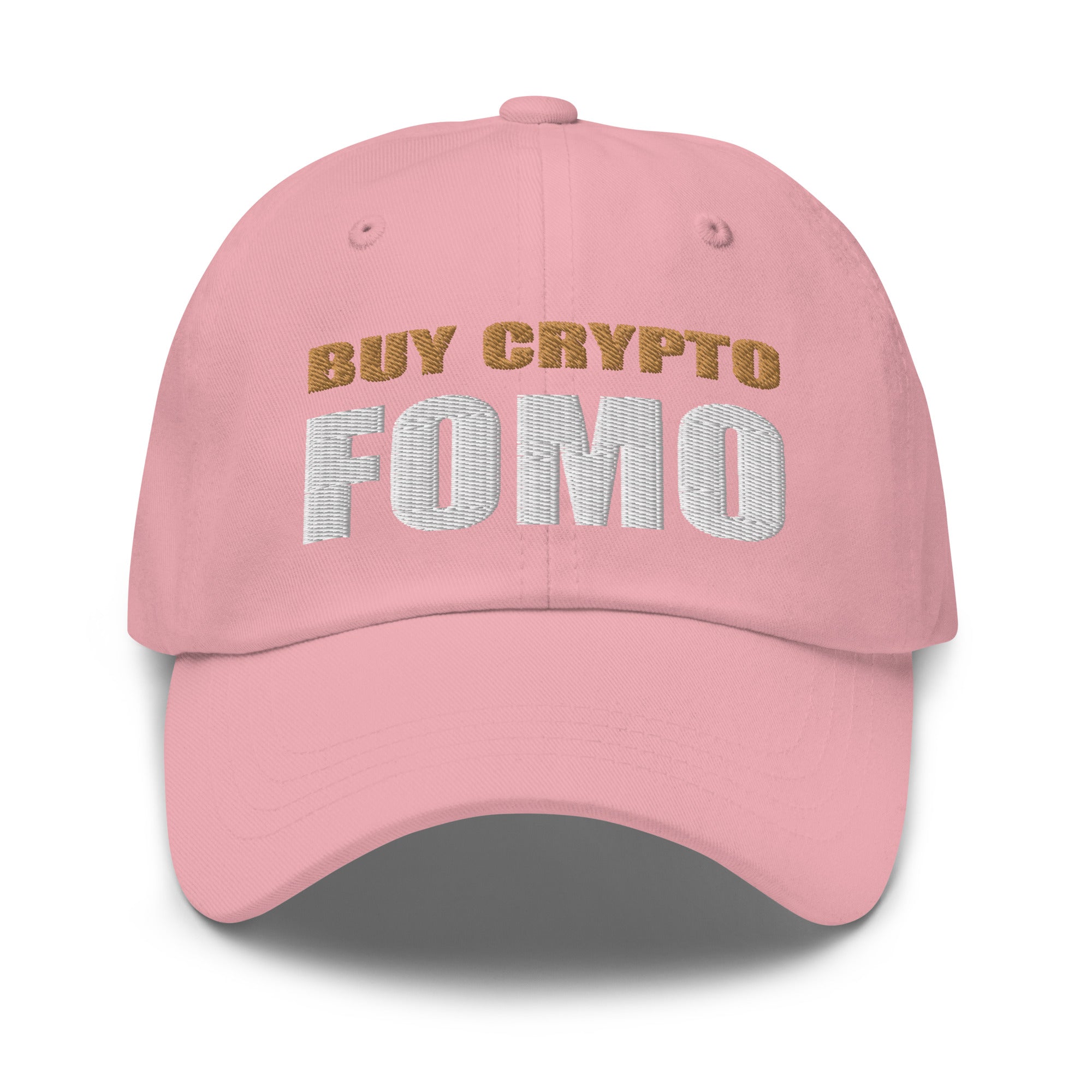 Buy Crypto Now and FOMO In Bitcoin Ethereum Baseball Cap Dad hat