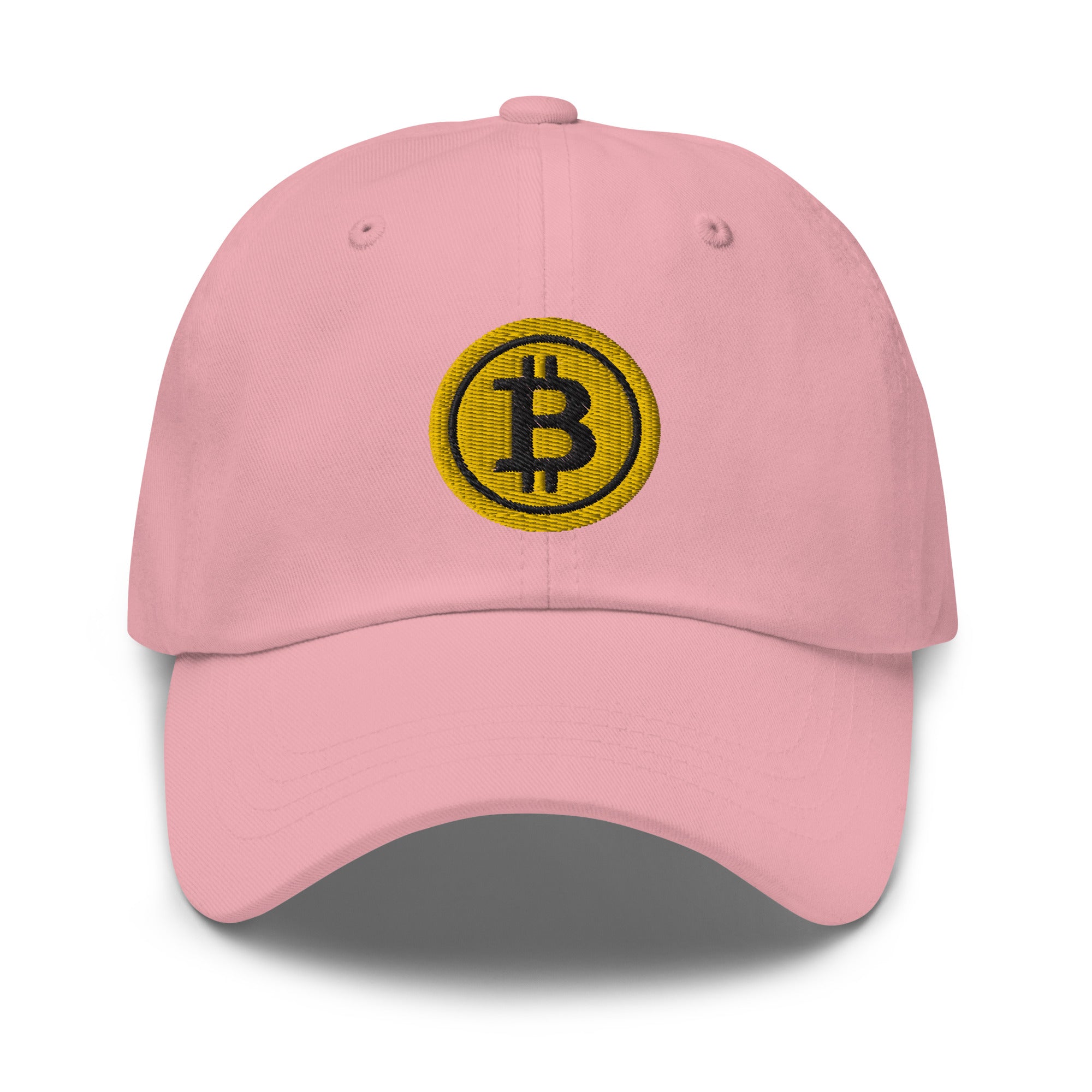 Yellow BTC Bitcoin Crypto Symbol Digital Asset Baseball Cap Dad hat