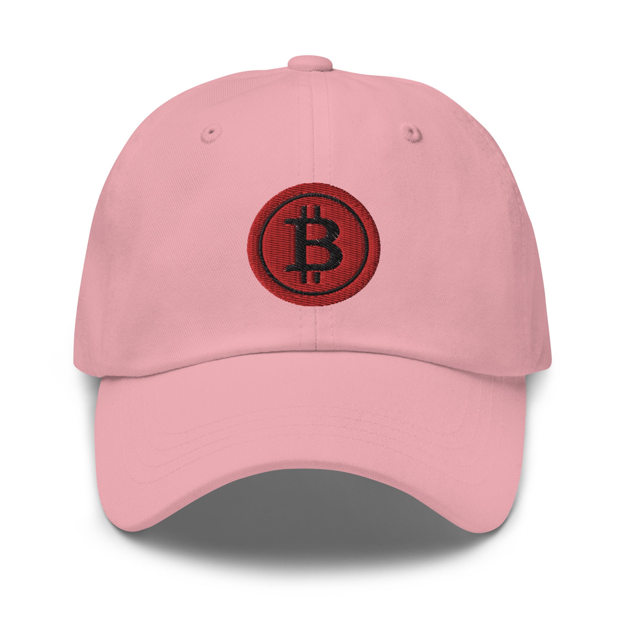 Red BTC Bitcoin Crypto Symbol Digital Asset Baseball Cap Dad hat