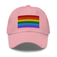 LGBTQ+ Rainbow Flag Gay Pride embroidered dad hat, product image 9