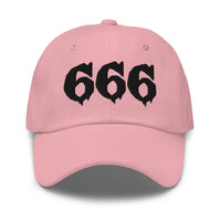 Black 666 embroidered dad hat, product image 8