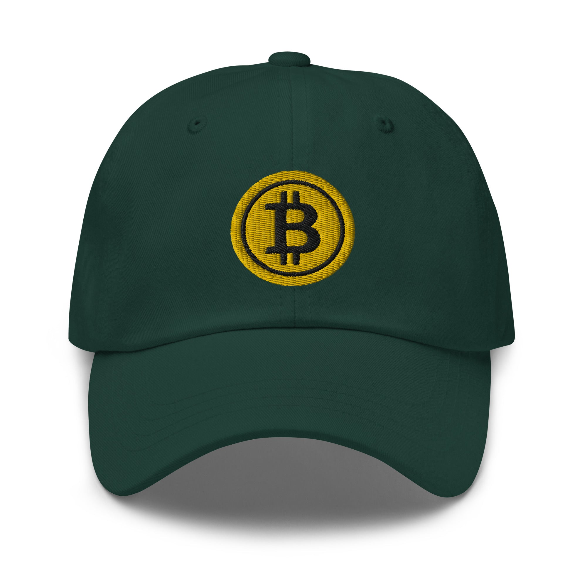 Yellow BTC Bitcoin Crypto Symbol Digital Asset Baseball Cap Dad hat