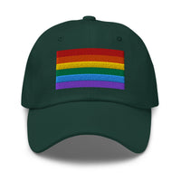 LGBTQ+ Rainbow Flag Gay Pride embroidered dad hat, product image 7