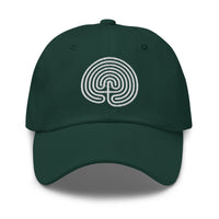 Ancient Labyrinth Maze Symbol embroidered dad hat, product image 6