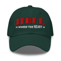 Hell Is Where The Heart Is Hat – Satanic Occult Embroidered Dad Cap, Gothic Alternative Unisex Baseball Hat for Dark Fashion Fans embroidered dad hat, product image 6