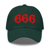 Red 666 embroidered dad hat, product image 6