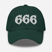 White 666 embroidered dad hat, product image 6