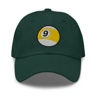 Nine – Ball Billiards embroidered dad hat, product image 5