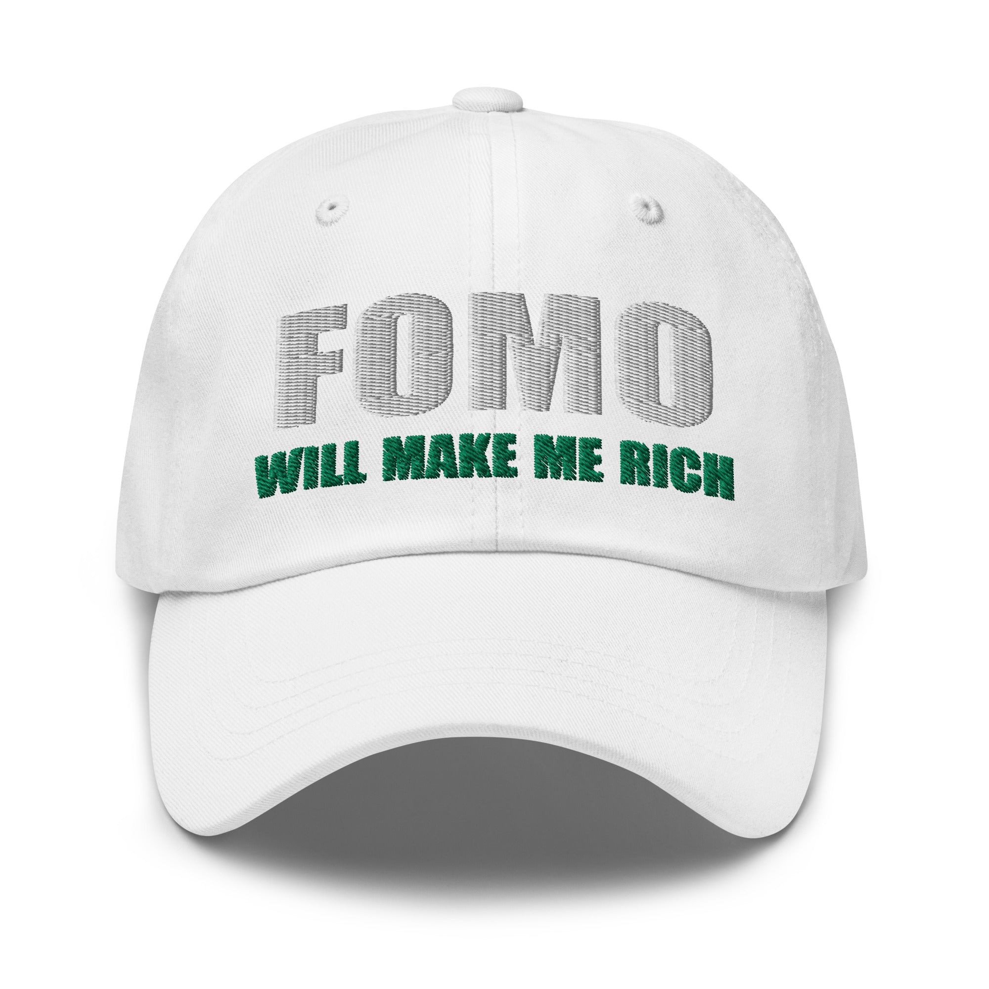 FOMO In Crypto Will Make Me Rich Bitcoin Bull Run Baseball Cap Dad hat