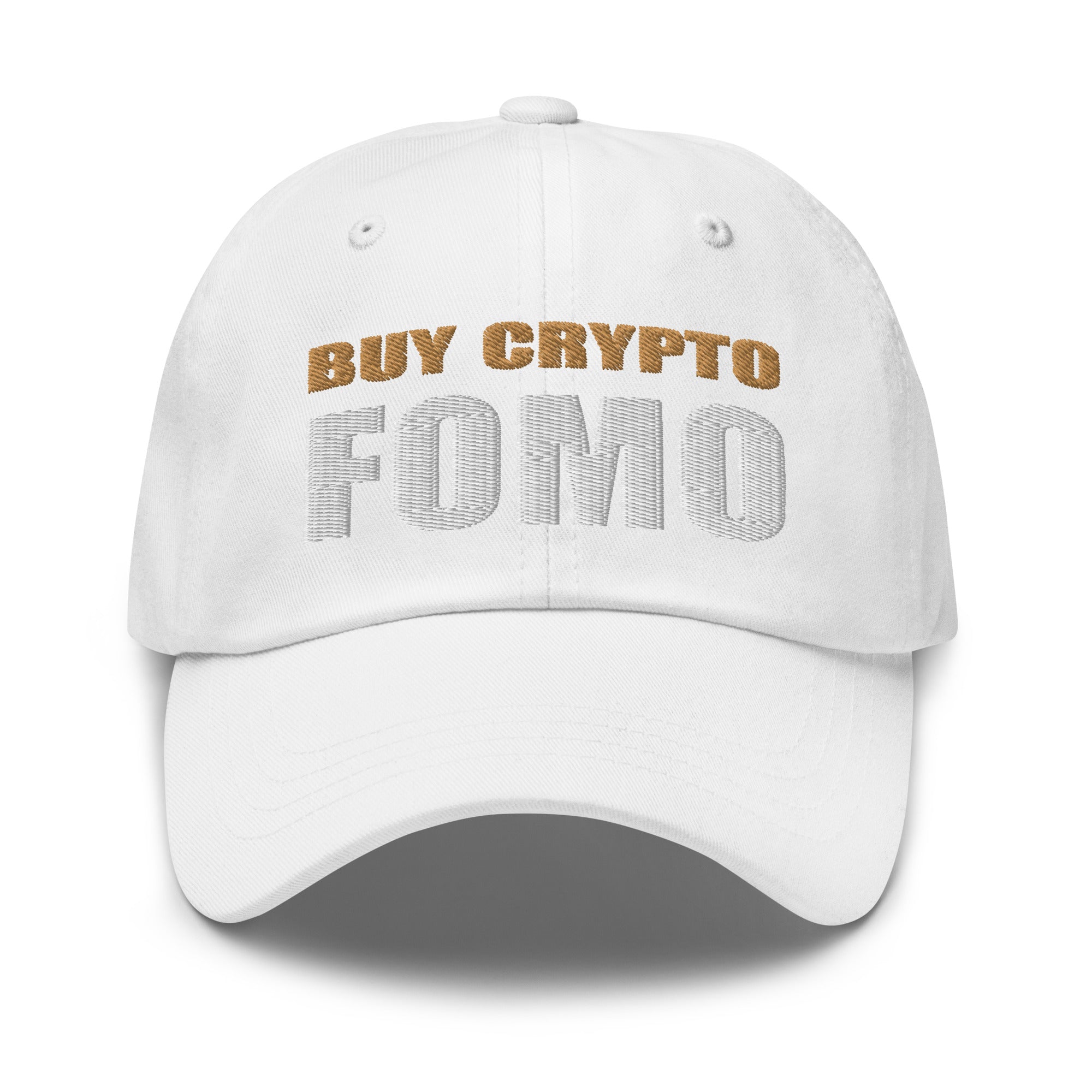 Buy Crypto Now and FOMO In Bitcoin Ethereum Baseball Cap Dad hat