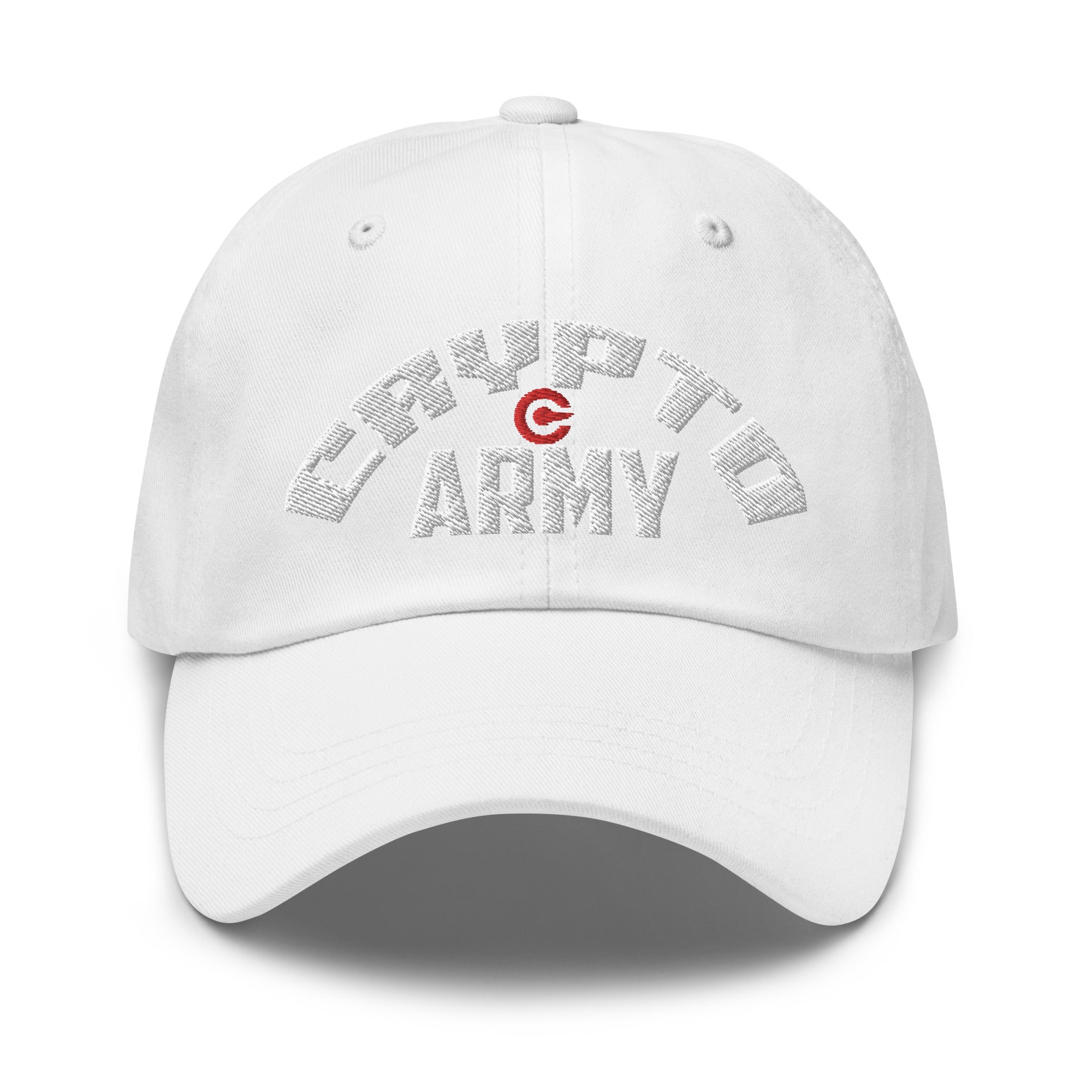 Crypto Army Curved Cryptocurrency Symbol Baseball Cap Dad hat